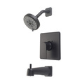 Olympia Faucets Single Handle Tub/Shower Trim Set, Wallmount, Matte Black, Style: Transitional T-23914-MB